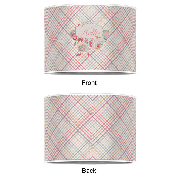 Modern Plaid & Floral 8" Drum Lampshade - APPROVAL (Poly Film)