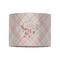 Modern Plaid & Floral 8" Drum Lampshade - FRONT (Fabric)