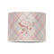 Modern Plaid & Floral 8" Drum Lampshade - FRONT (Poly Film)