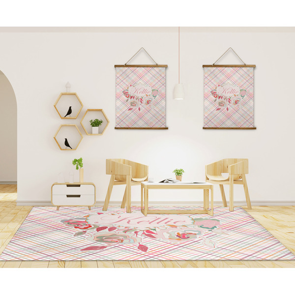 Modern Plaid & Floral 8'x10' Indoor Area Rugs - IN CONTEXT
