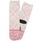 Modern Plaid & Floral Adult Crew Socks - Single Pair - Front and Back
