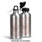 Modern Plaid & Floral Aluminum Water Bottle - Alternate lid options