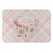 Modern Plaid & Floral Anti-Fatigue Kitchen Mat (Personalized)