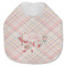 Modern Plaid & Floral Jersey Knit Baby Bib w/ Name or Text