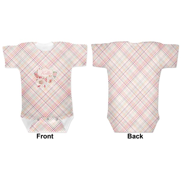 Modern Plaid & Floral Baby Bodysuit Approval