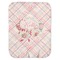 Modern Plaid & Floral Baby Swaddling Blanket (Personalized)