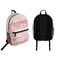 Modern Plaid & Floral Backpack front and back - Apvl
