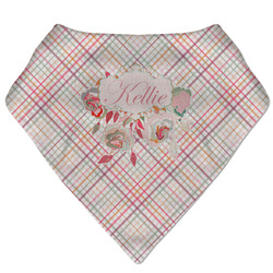 Modern Plaid & Floral Bandana Bib (Personalized)