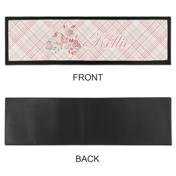 Modern Plaid & Floral Bar Mat - Large - APPROVAL