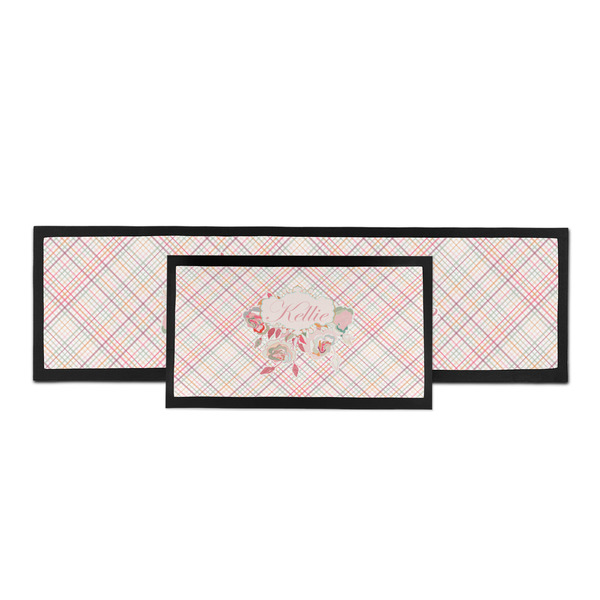 Modern Plaid & Floral Bar Mat - Parent Main