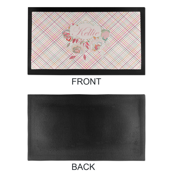 Modern Plaid & Floral Bar Mat - Small - APPROVAL
