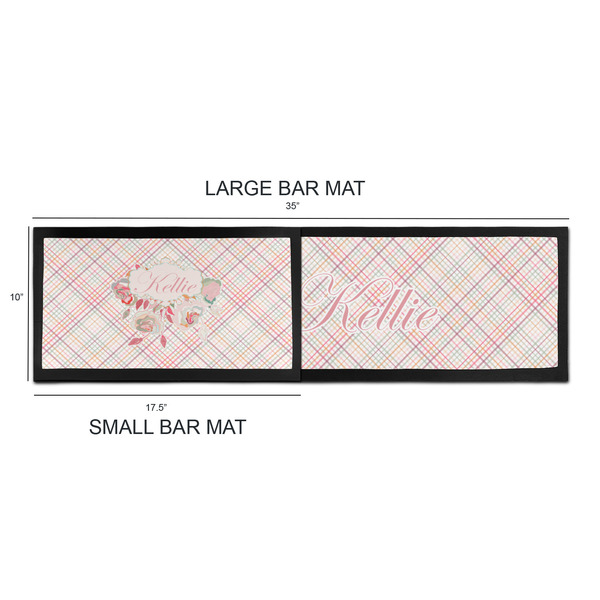 Modern Plaid & Floral Bar Mats - Sizing Chart