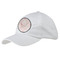 Modern Plaid & Floral Baseball Cap - White (Personalized)