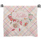 Modern Plaid & Floral Bath Towel (Personalized)