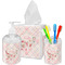 Modern Plaid & Floral Bathroom Accessories Set (Personalized)