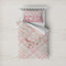 Modern Plaid & Floral Duvet Cover Set - Twin (Personalized)