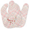 Modern Plaid & Floral Baby Bib w/ Name or Text