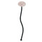 Modern Plaid & Floral Black Plastic 7" Stir Stick - Oval - Single Stick