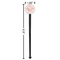 Modern Plaid & Floral Black Plastic 7" Stir Stick - Round - Dimensions