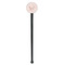 Modern Plaid & Floral Black Plastic 7" Stir Stick - Round - Single Stick