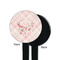 Modern Plaid & Floral Black Plastic 7" Stir Stick - Single Sided - Round - Front & Back