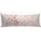 Modern Plaid & Floral Body Pillow Horizontal