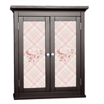 Modern Plaid & Floral Cabinet Decal - XLarge (Personalized)