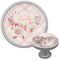 Modern Plaid & Floral Cabinet Knob (Silver) (Personalized)