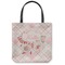 Modern Plaid & Floral Canvas Tote Bag - Small - 13"x13" (Personalized)