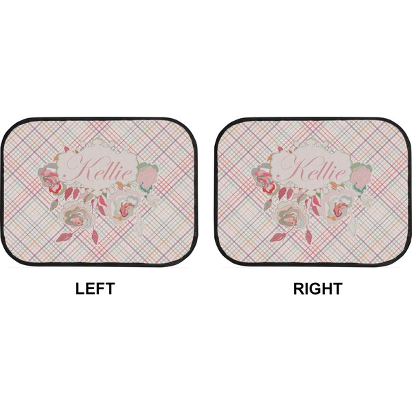 Modern Plaid & Floral Car Floor Mats (Back Seat) (Approval)