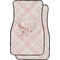 Modern Plaid & Floral Car Floor Mats (Front Seat) (Personalized)