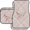 Modern Plaid & Floral Car Floor Mats Set - 2 Front & 2 Back (Personalized)