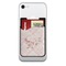 Modern Plaid & Floral Cell Phone Credit Card Holder w/ Phone