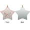 Modern Plaid & Floral Ceramic Flat Ornament - Star Front & Back (APPROVAL)
