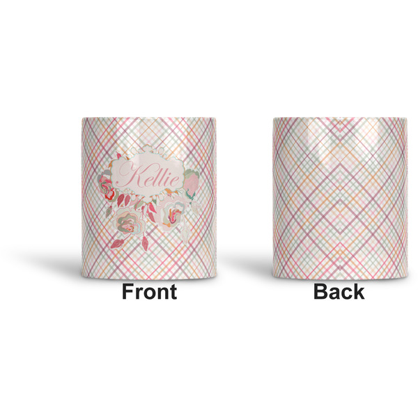 Modern Plaid & Floral Ceramic Pen Holder - Apvl