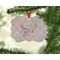 Modern Plaid & Floral Christmas Ornament (On Tree)