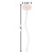Modern Plaid & Floral Clear Plastic 7" Stir Stick - Oval - Dimensions