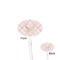Modern Plaid & Floral Clear Plastic 7" Stir Stick - Oval - Front & Back