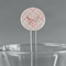 Modern Plaid & Floral 5.5" Round Plastic Stir Sticks - Clear (Personalized)