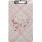 Modern Plaid & Floral Clipboard (Legal Size) (Personalized)
