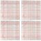 Modern Plaid & Floral Cloth Napkins - Personalized Dinner (APPROVAL) Set of 4