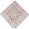 Modern Plaid & Floral Cloth Napkins - Personalized Dinner (Folded Four Corners)