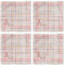Modern Plaid & Floral Cloth Napkins - Personalized Lunch (APPROVAL) Set of 4