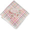 Modern Plaid & Floral Cloth Napkin w/ Name or Text