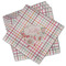 Modern Plaid & Floral Cloth Napkins - Personalized Lunch (PARENT MAIN Set of 4)