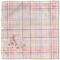 Modern Plaid & Floral Cloth Napkins - Personalized Lunch (Single Full Open)