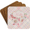 Modern Plaid & Floral Coaster Set (Personalized)