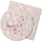 Modern Plaid & Floral Rubber Backed Coaster (Personalized)