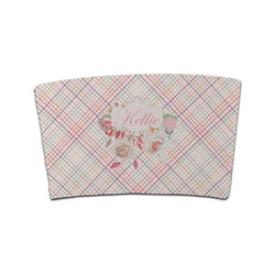 Modern Plaid & Floral Coffee Cup Sleeve (Personalized)