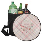 Modern Plaid & Floral Collapsible Cooler & Seat (Personalized)